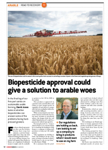 Biopesticides for the UK in the spotlight in farming press